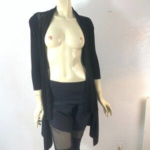 Sisters Black Open Cardigan S/M